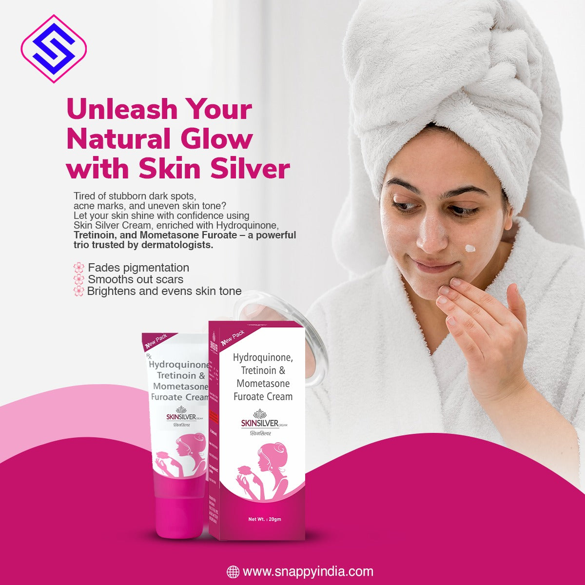 SKINSILVER Cream  - 20gm for Dark Spots, Dark Circle & Acne Marks ( Pack of 2 )