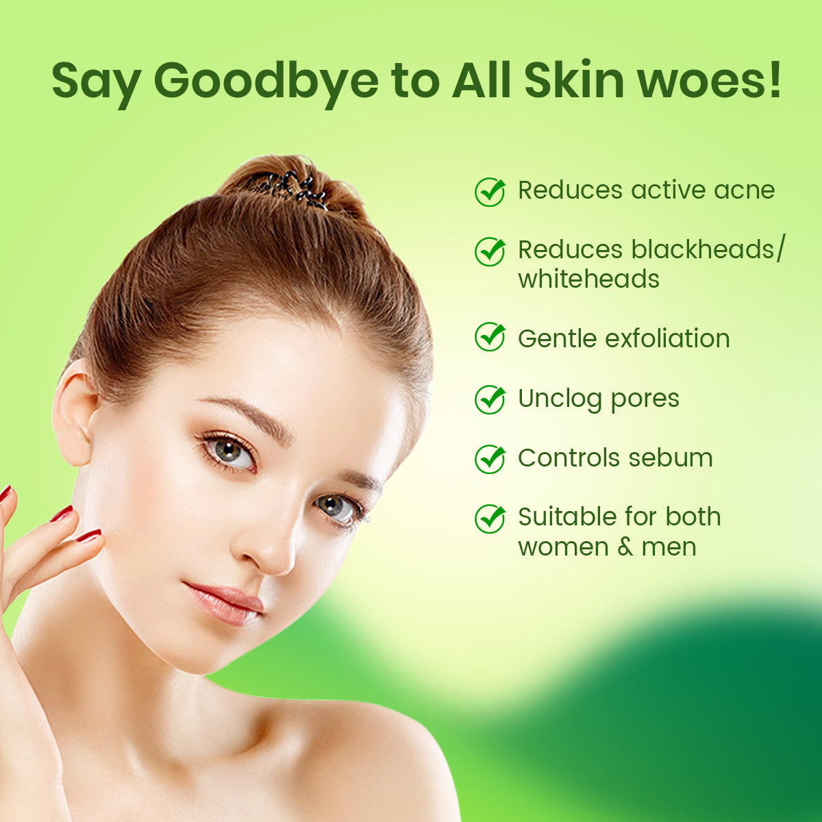 SKINSILVER Acne Gone Face Wash - 60ml For Pimples & Blackheads (Pack of 3)