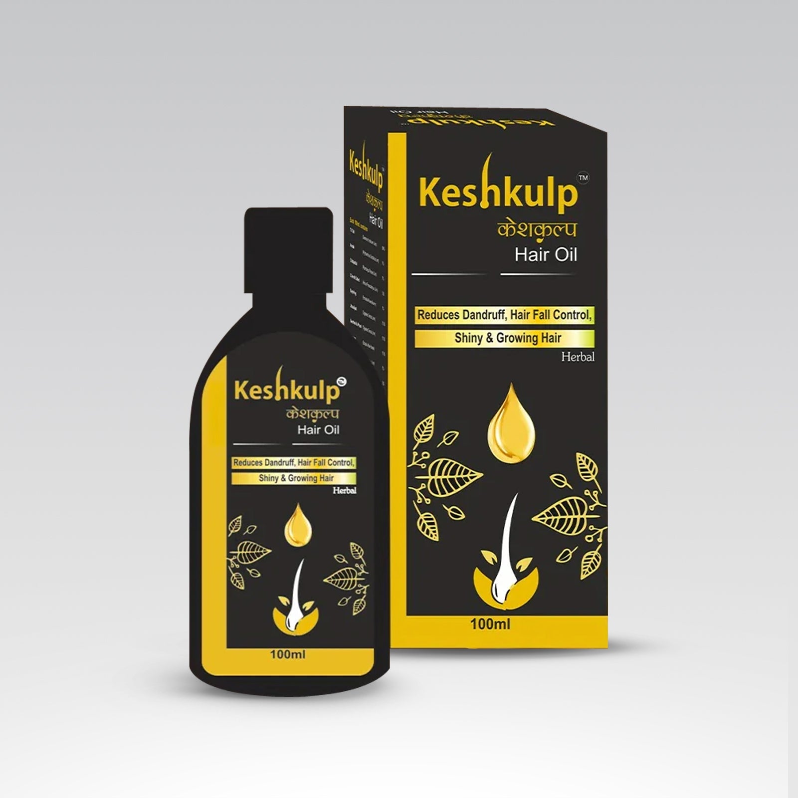 Keshkulp 100ml Reduces Dandruff, Hair Fall Control Herbal Hair Oil (Pack Of 2)